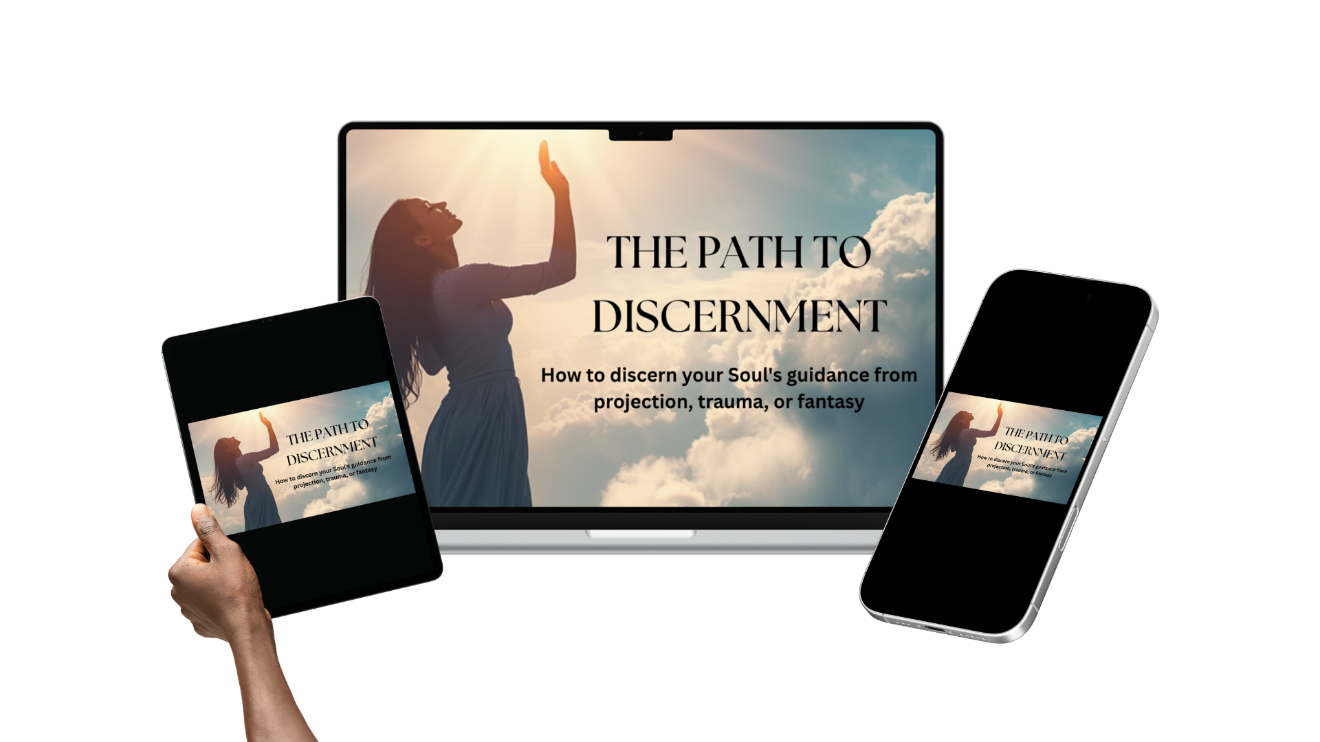 The Path to Discernment shown on laptop, tablet and phone